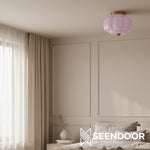 Load image into Gallery viewer, Vintage Eloise Milk Glass Flush Mount Ceiling Light - Vintage Charm Soft Glow