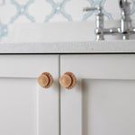 Afbeelding laden in galerijweergave, Semi-circular Rattan Handle Wooden Cabinet Pulls With Petite Bohemian Style-Seendoor