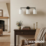 Load image into Gallery viewer, Hanton Contemporary 3-Light Wall Lamp for Hallway or Powder Room
