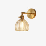 Afbeelding laden in galerijweergave, Gannon Vintage Lotus glazen wandlamp