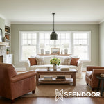 Load image into Gallery viewer, Hanton Modern Linear Hanging Light – Damp Rated for Kitchen & Bathroom