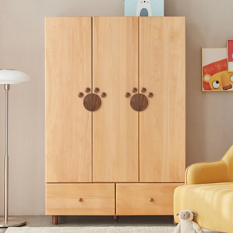 Walnut Cat's Paw Wooden Cabinet Pulls 2-1/2"cc With Modern Contemporary-Twis-Seendoor