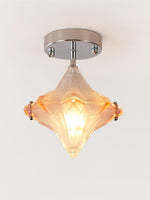 Load image into Gallery viewer, Art Deco Star Ceiling Lamp - Frosted Glass Fixture for Hallway & Entryway - Astris Ceres