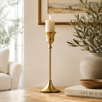 Load image into Gallery viewer, Vintage Brass Single Taper Candle Holder