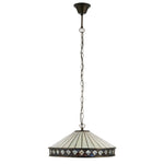 Afbeelding laden in galerijweergave, TF Fargo Hanglamp - Tiffany-stijl verlichting met een Art Deco kap en verstelbare ketting