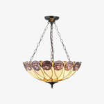 Afbeelding laden in galerijweergave, TF Hutchinson Tiffany-hanger - Omgekeerde kunstglas verstelbare plafondlamp voor thuis