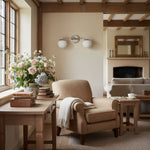 Load image into Gallery viewer, Glorica Glass Vanity Light - Art Deco Brass Wall Globe Fixture Modern