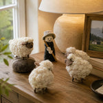 Załaduj obraz do przeglądarki galerii, handmade wool felt sheep figurine