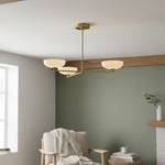 Load image into Gallery viewer, Vega Glass Mid-Century Modern Globe Chandelier with Glass Shades for Dining Room and Kitchen Island