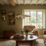 Load image into Gallery viewer, Curva Metal Minimalist Pendant Light - Modern Brass Accent Disc Shade