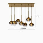 Load image into Gallery viewer, Selvion Industrial Spherical Glass Chandelier for Dining & Living Room