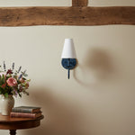 Load image into Gallery viewer, Curva Metal White Linen Sconce - Classic Brass Wall Light for Bedrooms