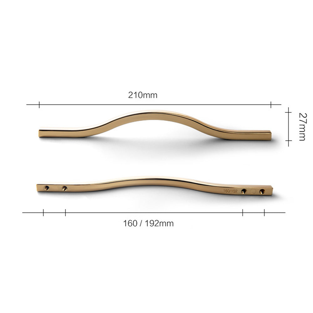 Curved Cabinet Handles – Minimalist Black Gold Cabinet Door Handle Set