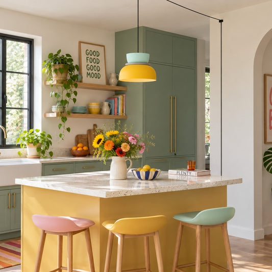 Macri Colorful Acrylic Plug-In Pendant Light