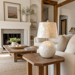 Load image into Gallery viewer, Beamira Natural Shell Mica Table Lamp – Handmade Crafted for Bedroom or Living Room
