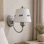 Załaduj obraz do przeglądarki galerii, Billa Bow Knot Glass Wall Lamp – Vintage Artistic Design for Bedroom Hallway