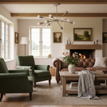 Load image into Gallery viewer, Mobilux Line Mid Century Sputnik Chandelier - Modern Brass Ceiling Light