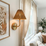 Charger l'image dans la visionneuse de la galerie, Welanery Lampe Murale Rustique Aspect Tissé Texturé - Éclairage d'Accent pour Salon