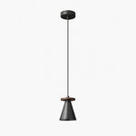 Załaduj obraz do przeglądarki galerii, Black and walnut wood mini pendant light