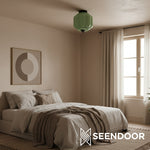 Load image into Gallery viewer, Vintage Eloise Milk Glass Flush Mount Ceiling Light - Vintage Charm Soft Glow