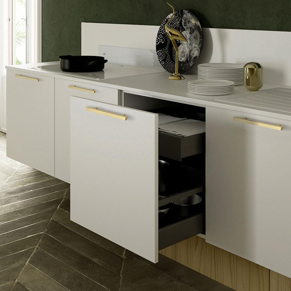 Gold Square Bar Cabinet Drawer Pulls – Modern Gold Cabinet Handles