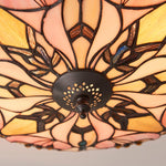 Afbeelding laden in galerijweergave, TF Ashton Tiffany Libelle Motief Tiffany Glas Opbouwplafondlamp - Overgangsstijl voor Slaapkamers en Loungeruimtes