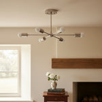 Load image into Gallery viewer, Mobilux Line Mid Century Modern Chandelier - 6 Heads Hanging Ceiling Light