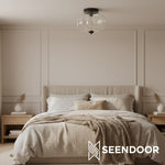 Load image into Gallery viewer, Vintage Eloise Milk Glass Flush Mount Ceiling Light - Vintage Charm Soft Glow