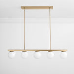 Load image into Gallery viewer, Brelia Round Light Chandelier - Modern Milk Glass Globe Ceiling Light
