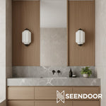 Load image into Gallery viewer, Eloise Brass Wall Sconce – Elegant Milk Glass Vintage Lighting