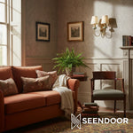 Afbeelding laden in galerijweergave, Orvane keramische wandlamp met linnen kap voor slaapkamer en woonkamer