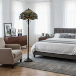 Load image into Gallery viewer, TF Dragonfly Motif Floor Lamp – Vintage Stained-Glass for Living Rooms