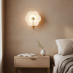 Load image into Gallery viewer, Albi Alabaster Wall Lamp - Carved floral Outlines are Suitable for Living Rooms or Bedrooms