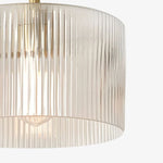 Afbeelding laden in galerijweergave, Calliope geribbelde heldere glazen plafondlamp flush