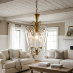 Afbeelding laden in galerijweergave, Kerise Strakke Glazen Kap Hanglamp - Designer Sfeerverlichting voor Open Ruimtes of Lounges