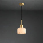 Load image into Gallery viewer, Velia Acorn Alabaster Minimalist Pendant Light