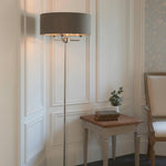 Afbeelding laden in galerijweergave, Tela Drum Lampenkap Vloerlamp - Moderne Stoffen Staande Lamp voor Thuis en Kantoor