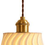 Load image into Gallery viewer, Handcrafted Ceramic Pendant Lamp with Brass Fitting
