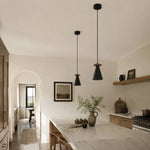 Załaduj obraz do przeglądarki galerii, Black walnut pendant lights installed above a kitchen island