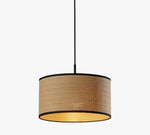 Load image into Gallery viewer, Dumora Fabric Drum Shade Pendant Light - Linen Design Hanging Light