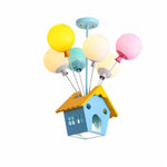 Cargar imagen en el visor de la Galería, Colorful Balloon House LED Pendant Light for Kids Rooms