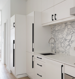 Load image into Gallery viewer, Slimline Cabinet Handles – Brushed Gold Drawer Pulls for Modern Style