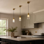 Załaduj obraz do przeglądarki galerii, Natural copper mini pendant lights over a kitchen island