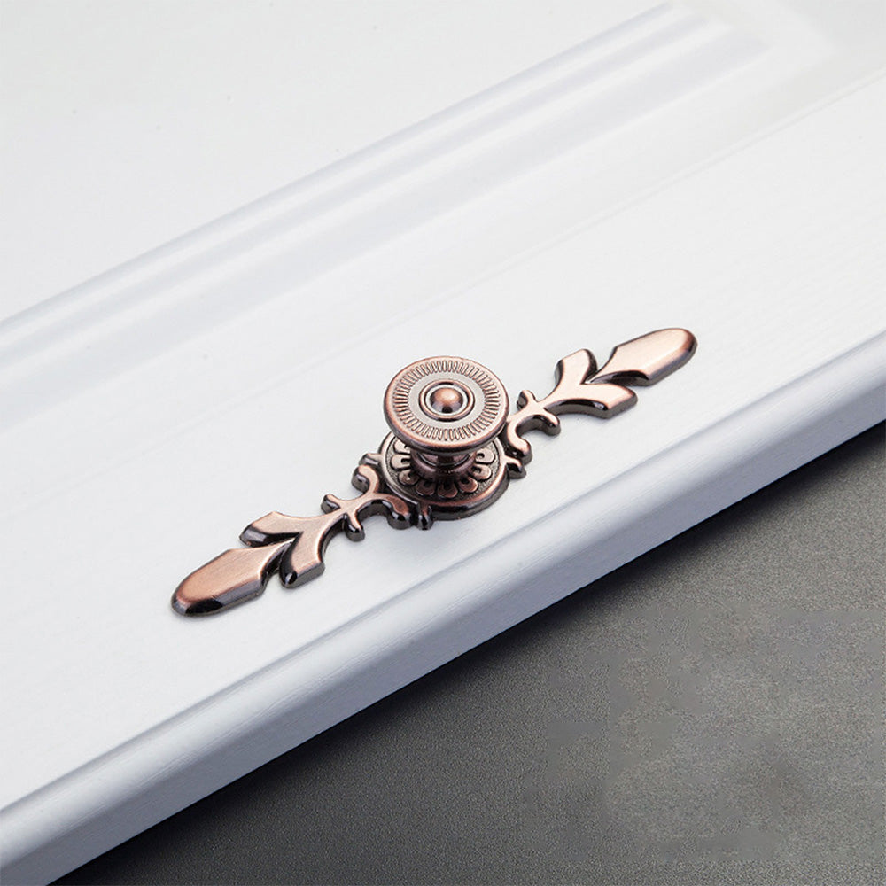 Modern Plate Flower Drawer Cabinet Handle