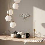 Load image into Gallery viewer, Glorica Glass 5 Globe Chandelier - Brass and Opal Glass Vintage Pendant Light