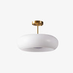Afbeelding laden in galerijweergave, Bauvia Moderne Ronde Glazen Plafondlamp Schone Bauhaus Look Comfortabele Sfeerverlichting N63