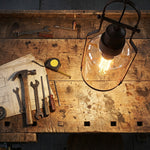 Afbeelding laden in galerijweergave, Lirra Vintage IJzeren Glazen Hanglamp - Industriële Stijl Plafondlamp voor Bars en Huizen U20