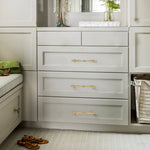 Afbeelding laden in galerijweergave, Mid-Century Brass Cabinet Pulls 3-3/4"cc With Luxurious Long-Lasting For Multi-Purpose-Seendoor