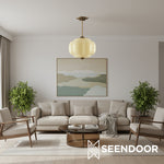 Load image into Gallery viewer, Eloise Vintage Glass Chandelier - Milk Glass Home Accent