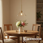 Afbeelding laden in galerijweergave, Breccan Moderne glazen kegel hanglamp